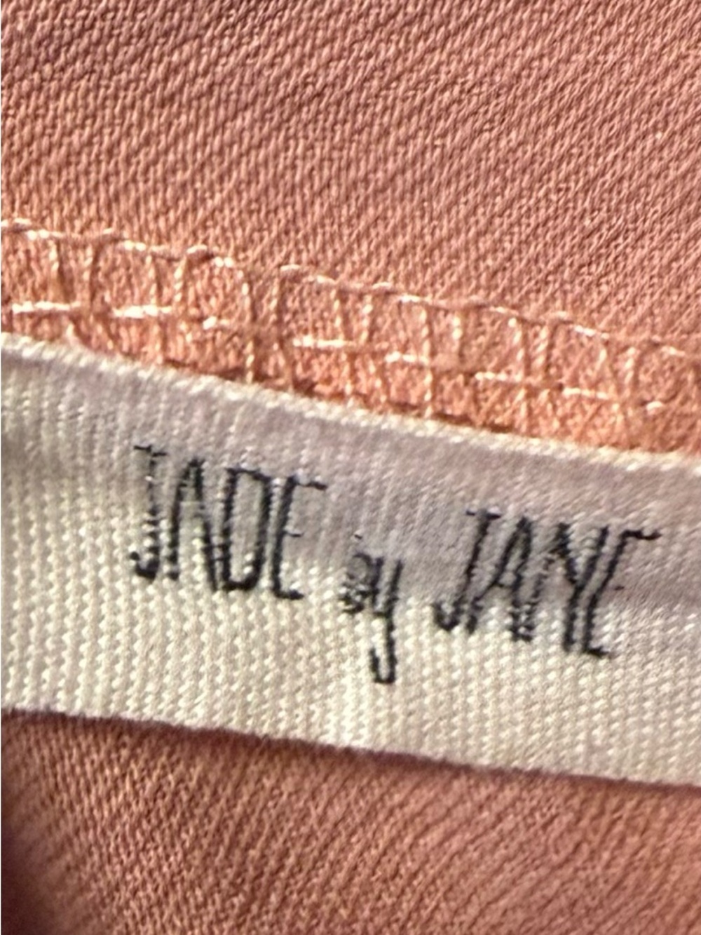 Jade by Jane Dusty Rose Pink Shift Dress Boho Minimalist Midi Tunic Pockets M - Picture 5 of 6